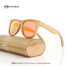 KITHDIA New Bamboo Sunglasses Men Wooden Sunglasses Women Brand Designer Vintage Wood Sun Glasses Oculos de sol masculino