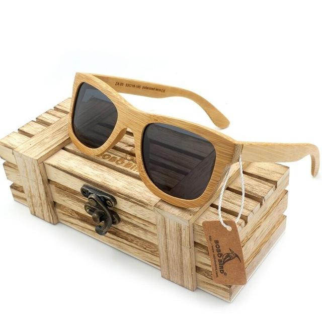 BOBO BIRD Vintage Bamboo Wooden Sunglasses Handmade Polarized Mirror Coating Lenses Eyewear sport glasses in Wood Box
