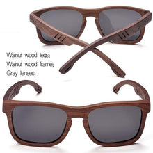 SKADINO UV400 Polarized Walnut Full Wood Sunglasses Fashion Sun Glasses for Women Men Coated Yellow Gray Lens Cool Handmade Bran
