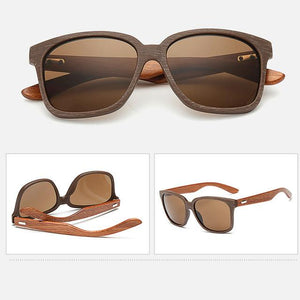 Vintage Wood Temple Square Sun Glasses for Men Lentes de Sol Hombre Unisex Wooden Sunglasses UV400 Oculos Retro Male Goggles