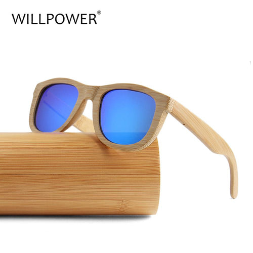 WILLPOWER Luxury Bamboo Sunglasses Men Polarized Sunglasses Women Handmade Natural Wooden Sun Glasses